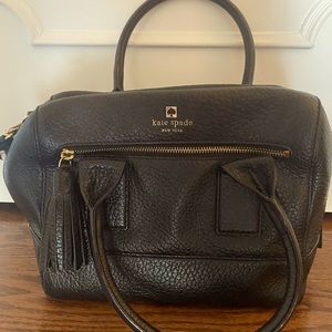 Kate spade black leather satchel/purse